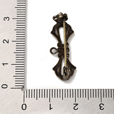 Brass Brooches Findings KK-M285-34AB-1
