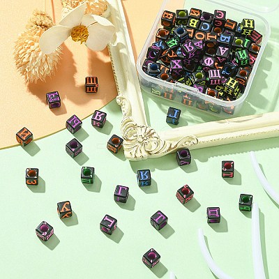 100Pcs Craft Style Acrylic Beads MACR-YW0002-40-1