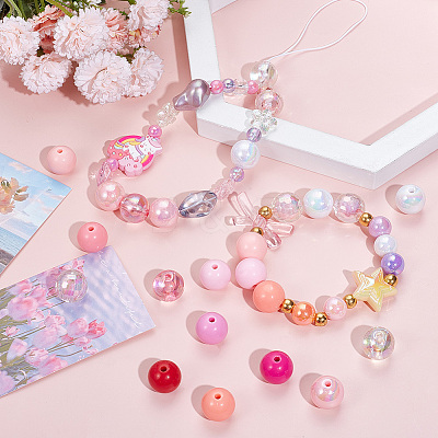 Opaque & Transparent Acrylic Beads Sets MACR-SC0001-31A-1