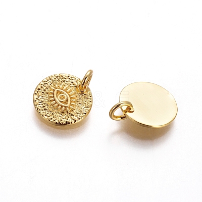 Brass Rough Surface Charms KK-I656-04G-1