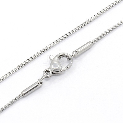 Tarnish Resistant Women's 304 Stainless Steel Box Chain Necklaces LS-STAS-O037-84P-1