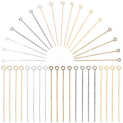600Pcs 6 Color Brass Eye Pins KK-SP0002-38-1