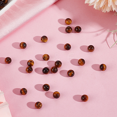 120Pcs Natural Tiger Eye Beads G-PA0001-05A-1