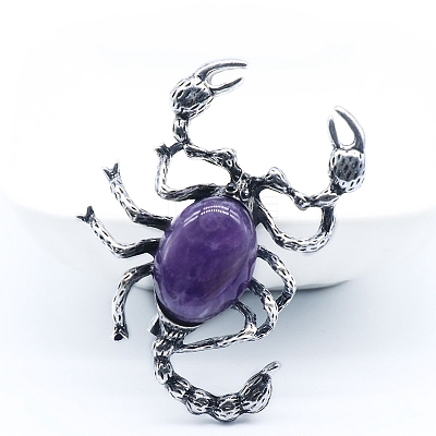 Natural Amethyst Big Pendants PW-WGB167E-06-1