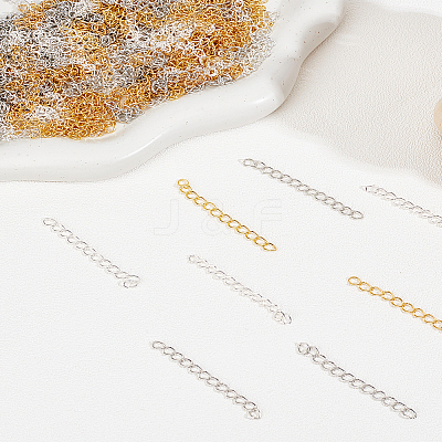 240pcs 3 Colors Zinc Alloy Chain Extender FIND-LP0002-90-1
