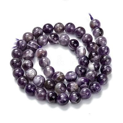 Natural Chevron Amethyst Beads Strands G-S030-7.5mm-1