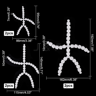 6Pcs 3 Style Plastic Action Figure Movable Skeleton DOLL-PH0001-16-1