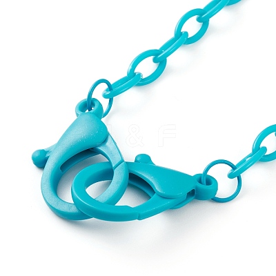 Personalized ABS Plastic Cable Chain Necklaces NJEW-JN03310-08-1