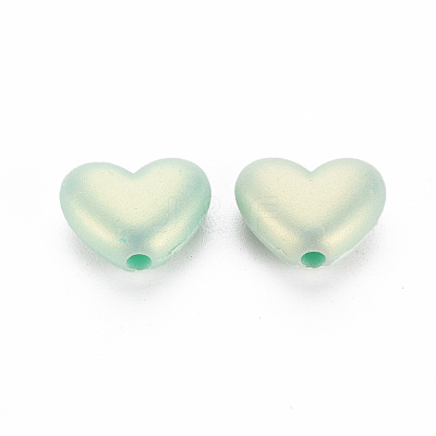 Spray Painted Opaque Acrylic Beads X-ACRP-S679-35-1