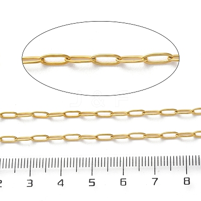 304 Stainless Steel Paperclip Chains CHS-R020-06G-02-1