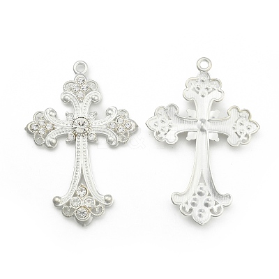 Alloy Rhinestone Cross Big Pendants LS-ALRI-1475-S-RS-1