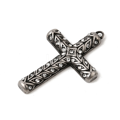 304 Stainless Steel Rhinestone Pendants STAS-B128-09AS-01-1