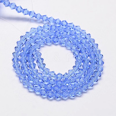 Imitate Austrian Crystal Bicone Glass Beads Strands X-GLAA-F029-6x6mm-09-1