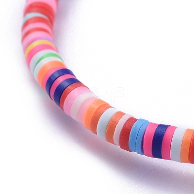 Handmade Polymer Clay Heishi Bead Stretch Bracelets BJEW-JB05096-1