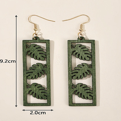 Iron Wood Dangle Earrings for Women WG1FD12-01-1