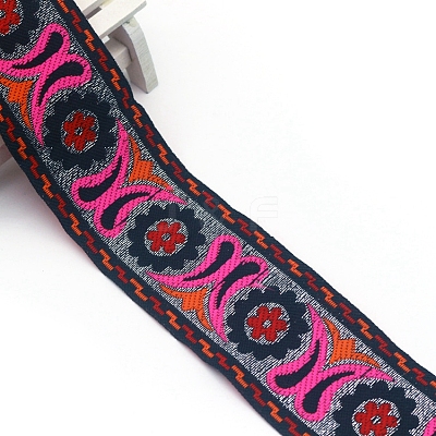 Flat Ethnic Style Embroidery Polyester Ribbons PW-WG39693-05-1
