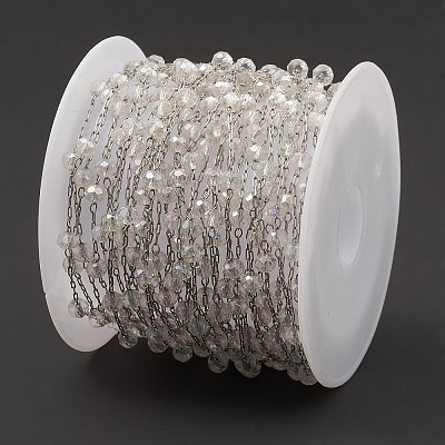 Glass Round Beaded Chains CHS-B003-04A-1
