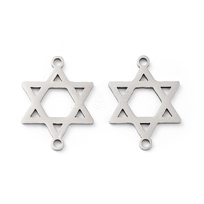 Non-Tarnish 201 Stainless Steel Connector Charms STAS-A090-23P-1