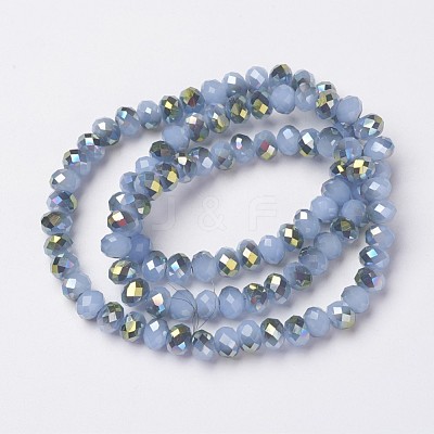Electroplate Glass Beads Strands EGLA-A034-J8mm-S02-1
