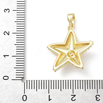 Brass Micro Pave Cubic Zirconia Pendants KK-Z134-18G-01-1