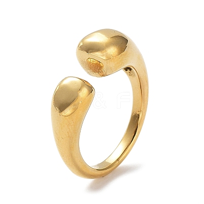 304 Stainless Steel Open Cuff Rings LS-RJEW-Z024-02G-01-1