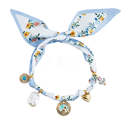 Polyester Scarf Necklaces for Women NJEW-HS00028-1