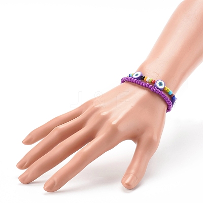 Glass Seed Beads Stretch Bracelets BJEW-JB06291-05-1