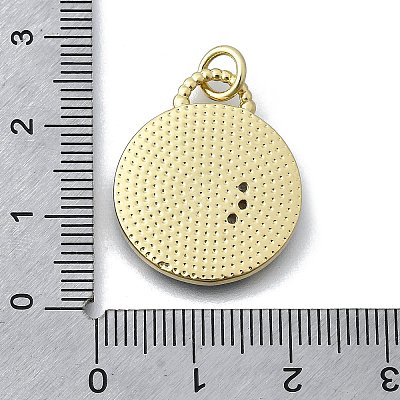 Brass Micro Pave Cubic Zirconia Pendants KK-V010-06G-02-1