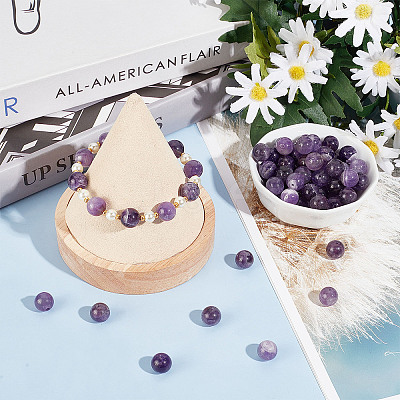 Natural Amethyst Beads Strands G-OC0001-63-10mm-1