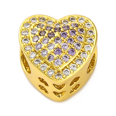 Heart European Beads KK-Z081-01B-1