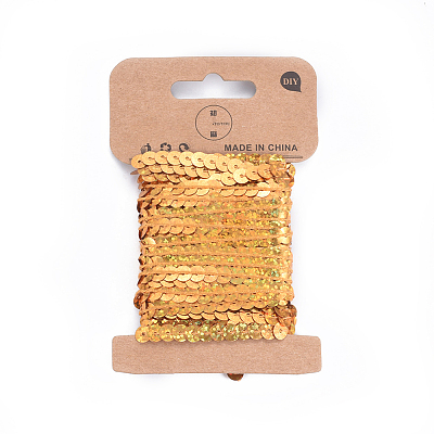 Plastic Paillette/Sequins Chain Rolls LS-PVC-WH0005-01E-1