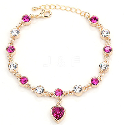 Alloy Rhinestone Charm Bracelets FS-WG1766B-15-1