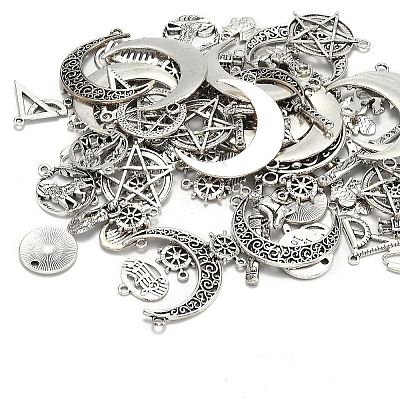 Tibetan Style Alloy Pendants TIBEP-MSMC003-AS-1