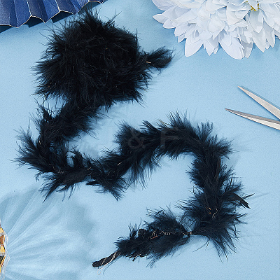 1Pc Turkey Feathers Fluff Boa for Dancing AJEW-GF0012-31D-1