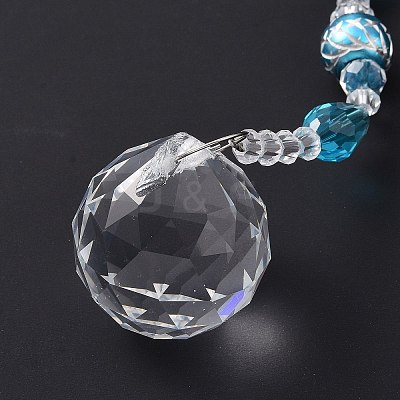 Faceted Crystal Glass Ball Chandelier Suncatchers Prisms AJEW-G025-A07-1