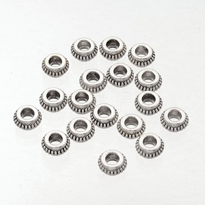 Donut Tibetan Silver Spacer Beads AB777-1