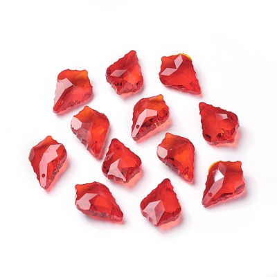 Faceted Glass Pendants GLAA-F068-C14-1