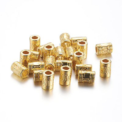 Golden Alloy Column Beads LS-K08WS012-1