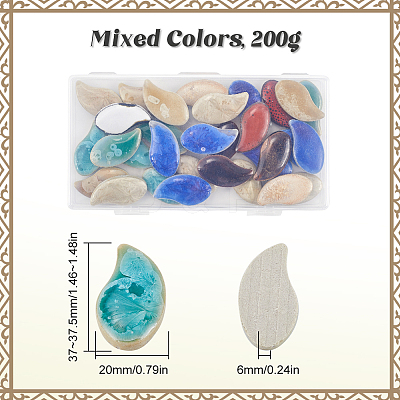 200G Handmade Porcelain Cabochons PORC-SP0001-03D-1