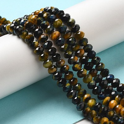 Natural Rainbow Tiger Eye Beads Strands G-NH0002-D04-02-1