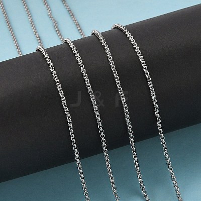 Tarnish Resistant 304 Stainless Steel Rolo Chains CHS-K001-99D-1