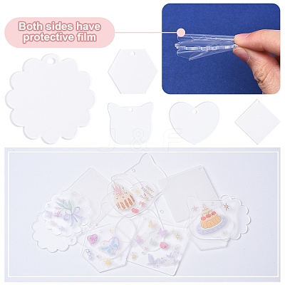 DIY Acrylic Keychain Making Kits DIY-YW0012-35-1
