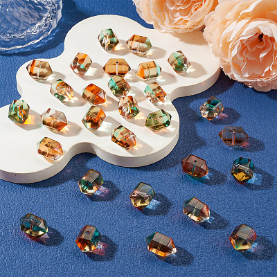 30Pcs Transparent Handmade Lampwork Beads LAMP-TADJ0001-12A-1