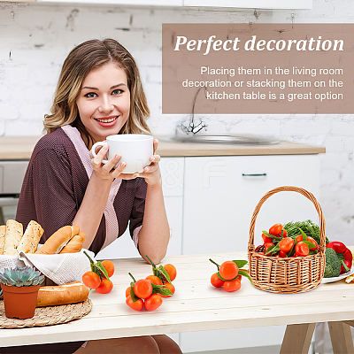 6Pcs 3 Styles Foam Artificial Fruit Model DJEW-GA0001-52-1