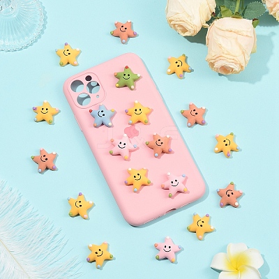 20Pcs Opaque Resin Decoden Cabochons RESI-YW0005-74-1
