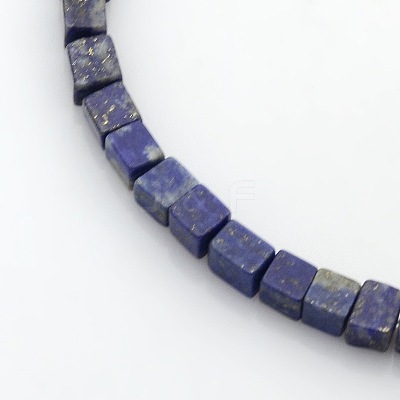 Cube Natural Lapis Lazuli Beads Strands G-P057-02-1