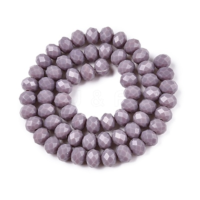 Opaque Solid Color Imitation Jade Glass Beads Strands LS-EGLA-A044-P8mm-D13-1
