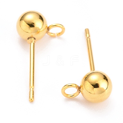 304 Stainless Steel Ball Post Stud Earring Findings LS-X-STAS-Z035-02G-E-1
