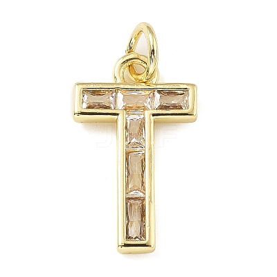 Brass Micro Pave Cubic Zirconia Pendants KK-V014-01G-20-1