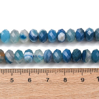 Natural Banded Agate/Striped Agate Beads Strands G-E605-A02-02B-1